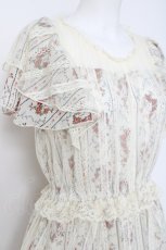 画像4: axes femme / 花ストライプ柄チュールワンピース  生成り Y-26-04-27-136-AX-OP-SZ-ZY (4)