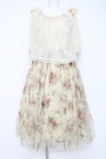 画像1: axes femme / 2wayバラ柄キャミワンピース  生成り Y-26-04-27-137-AX-OP-SZ-ZY (1)