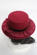 画像2: axes femme / 巻きバラブーケポークパイ  ワイン Y-26-04-27-016-AX-AC-SZ-ZY (2)