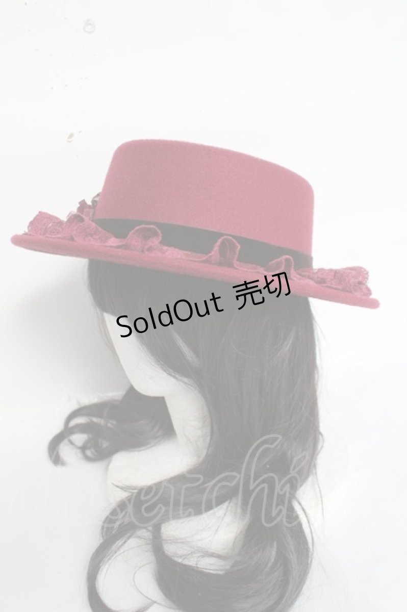 画像3: axes femme / 巻きバラブーケポークパイ  ワイン Y-26-04-27-016-AX-AC-SZ-ZY (3)