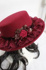 画像4: axes femme / 巻きバラブーケポークパイ  ワイン Y-26-04-27-016-AX-AC-SZ-ZY (4)