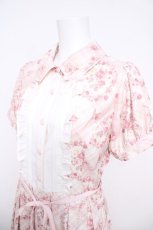 画像3: LIZ　LISA / チェック額縁花柄ワンピース 0 ピンク Y-26-04-27-147-LO-OP-SZ-ZY (3)