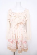 画像1: LIZ LISA / エッフェル塔×メッセージ柄ワンピース 0 ベージュ Y-26-04-27-148-LO-OP-SZ-ZY (1)