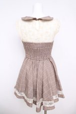 画像2: LIZ LISA / グレンチェックワンピース 0 ブラウン Y-26-04-27-149-LO-OP-SZ-ZY (2)