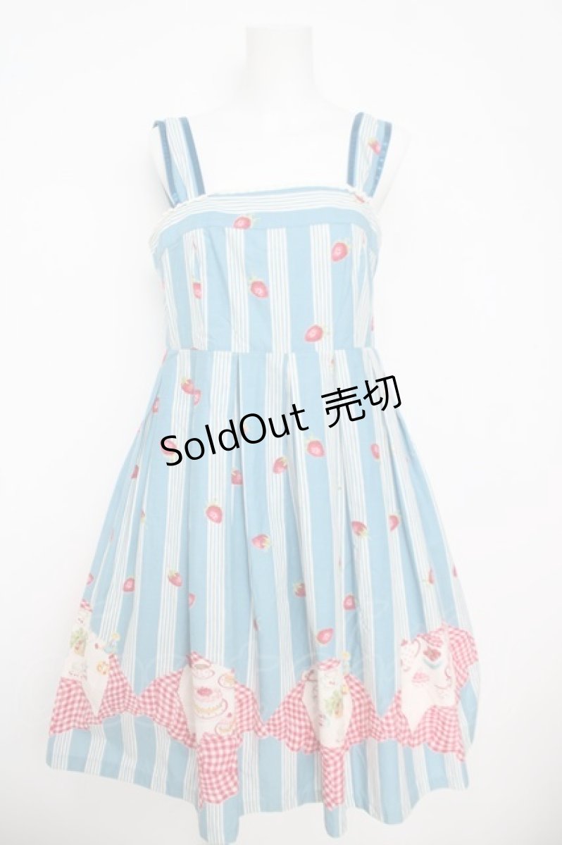 画像1: Shirley Temple / ティーパーティーノースリーブワンピース  ブルー Y-26-04-27-158-ET-OP-SZ-ZY (1)