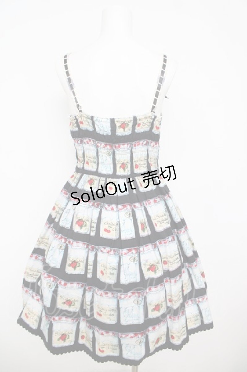 画像2: Emily Temple cute / ジャム瓶ノースリーブワンピース  黒 Y-26-04-27-160-ET-OP-SZ-ZY (2)