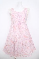 画像1: Emily Temple cute / バレリーナローズノースリーブワンピース  ピンク Y-26-04-27-161-ET-OP-SZ-ZY (1)
