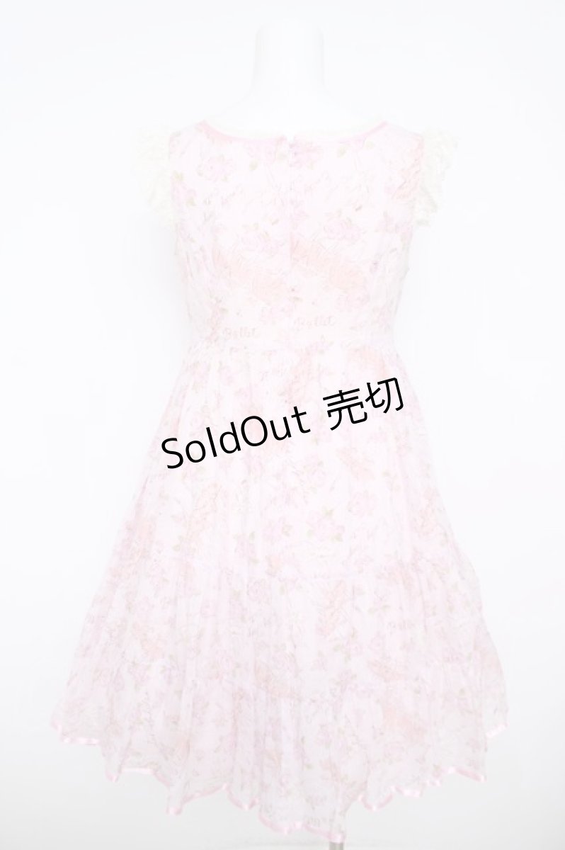 画像2: Emily Temple cute / バレリーナローズノースリーブワンピース  ピンク Y-26-04-27-161-ET-OP-SZ-ZY (2)