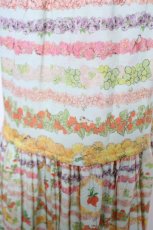 画像3: Cherir la femme / フラワーボーダーブラウジングワンピース M サックス Y-26-04-27-163-LO-OP-SZ-ZY (3)