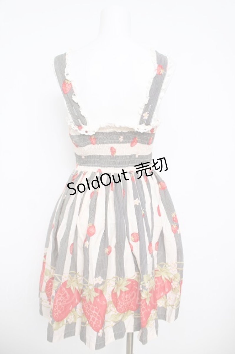 画像2: Emily Temple cute / ストライプいちごノースリーブワンピース 150 オフ×黒 Y-26-04-27-166-ET-OP-SZ-ZY (2)