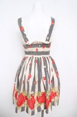 画像2: Emily Temple cute / ストライプいちごノースリーブワンピース 150 オフ×黒 Y-26-04-27-166-ET-OP-SZ-ZY (2)