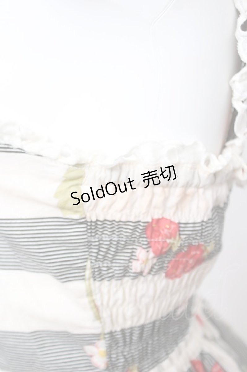 画像3: Emily Temple cute / ストライプいちごノースリーブワンピース 150 オフ×黒 Y-26-04-27-166-ET-OP-SZ-ZY (3)