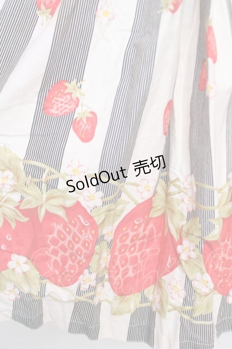 画像5: Emily Temple cute / ストライプいちごノースリーブワンピース 150 オフ×黒 Y-26-04-27-166-ET-OP-SZ-ZY (5)