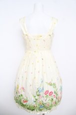 画像2: Emily Temple cute / アリスとお花畑2連リボン付きノースリーブワンピース M アイボリー Y-26-04-27-170-ET-OP-SZ-ZY (2)
