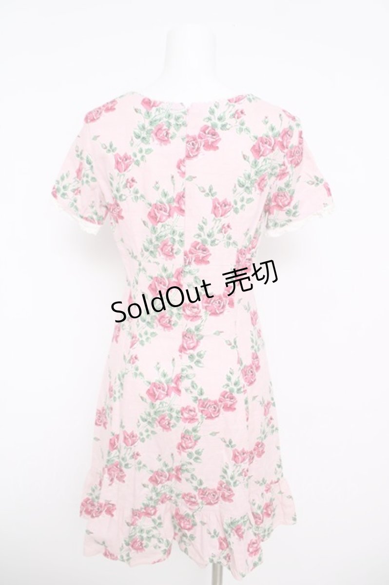 画像2: Emily Temple cute / バラ×格子ワンピース  ピンク Y-26-04-27-172-ET-OP-SZ-ZY (2)