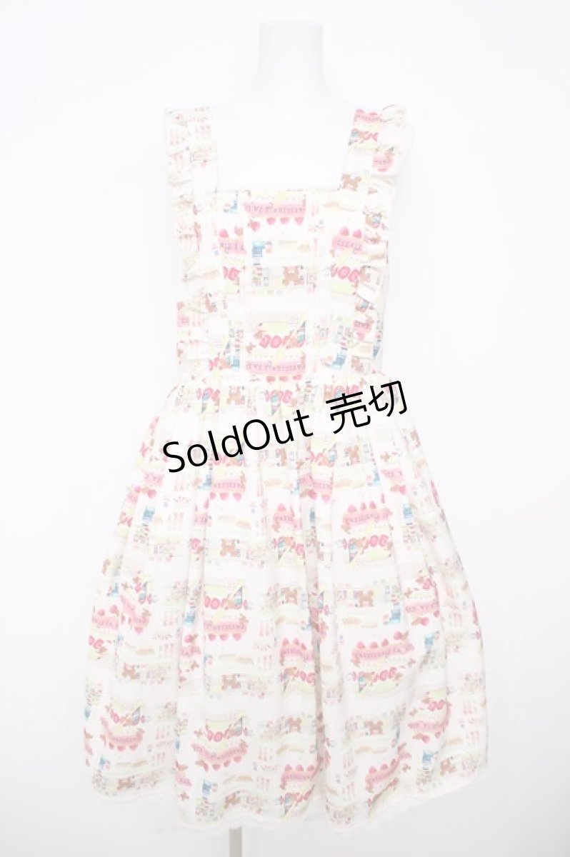 画像1: axes femme / クマの学校ジャンパースカート  ピンク Y-26-04-27-173-AX-OP-SZ-ZY (1)