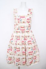 画像1: axes femme / クマの学校ジャンパースカート  ピンク Y-26-04-27-173-AX-OP-SZ-ZY (1)