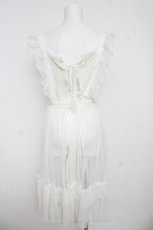 画像2: axes femme kawaii / ドットチュールエプロン M 白 Y-26-04-27-174-AX-OP-SZ-ZY (2)