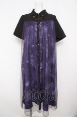 画像1: axes femme / エトワール柄チュール重ねワンピース  パープル Y-26-04-27-176-AX-OP-SZ-ZY (1)