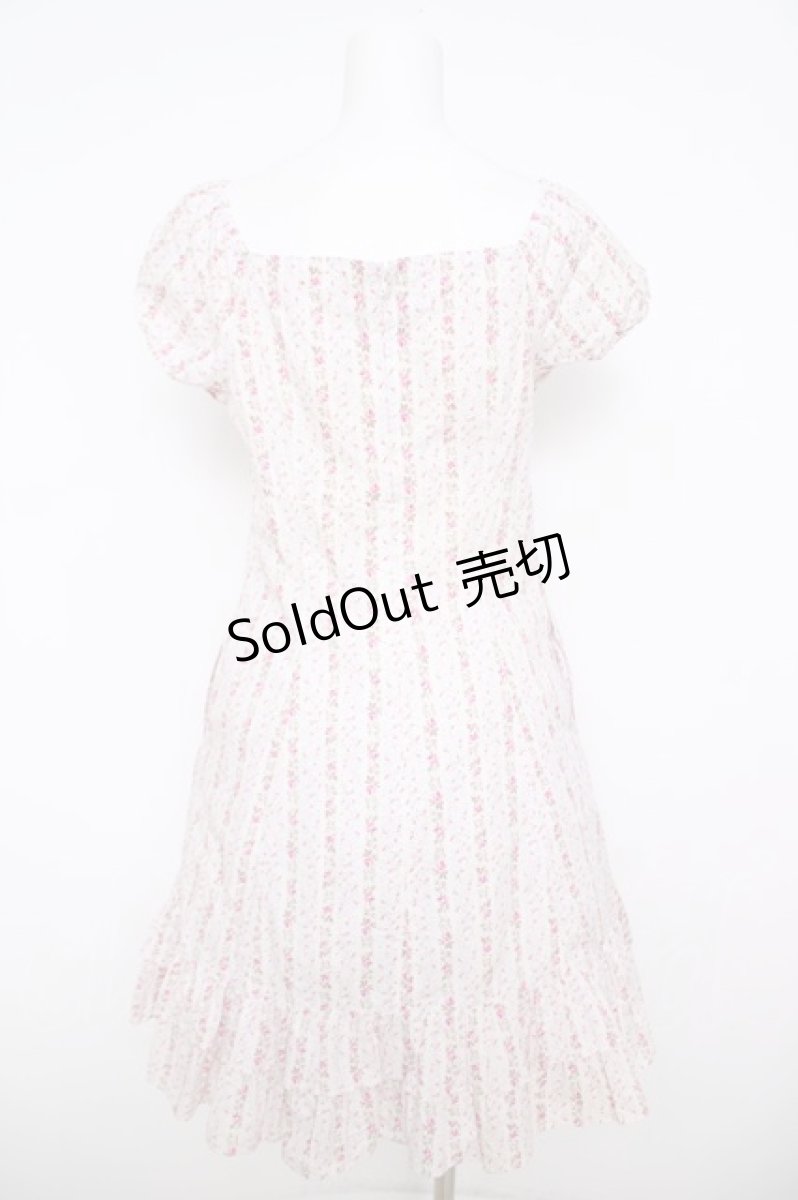 画像2: Emily Temple cute / ローズ×ストライプワンピース  ピンク Y-26-04-27-186-ET-OP-SZ-ZY (2)