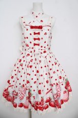 画像1: Angelic Pretty / Milky Berryホルターネックジャンパースカート  オフ Y-26-04-27-193-AP-OP-SZ-ZY (1)