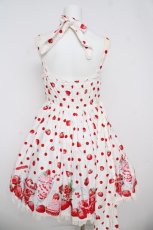 画像2: Angelic Pretty / Milky Berryホルターネックジャンパースカート  オフ Y-26-04-27-193-AP-OP-SZ-ZY (2)