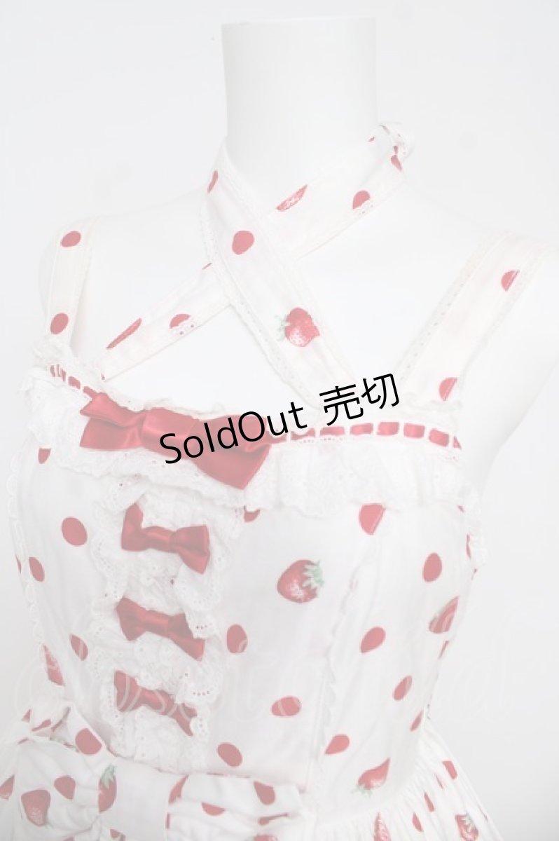 画像3: Angelic Pretty / Milky Berryホルターネックジャンパースカート  オフ Y-26-04-27-193-AP-OP-SZ-ZY (3)