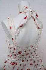 画像5: Angelic Pretty / Milky Berryホルターネックジャンパースカート  オフ Y-26-04-27-193-AP-OP-SZ-ZY (5)