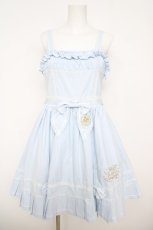 画像1: BABY, THE STARS SHINE BRIGHT / クラウン刺繍のセーラースクールジャンパースカート  サックス Y-26-04-27-195-BA-OP-SZ-ZY (1)