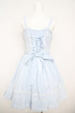 画像2: BABY, THE STARS SHINE BRIGHT / クラウン刺繍のセーラースクールジャンパースカート  サックス Y-26-04-27-195-BA-OP-SZ-ZY (2)