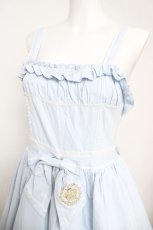 画像3: BABY, THE STARS SHINE BRIGHT / クラウン刺繍のセーラースクールジャンパースカート  サックス Y-26-04-27-195-BA-OP-SZ-ZY (3)