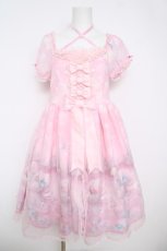 画像1: Angelic Pretty / Milky Swanミニ袖ワンピース  ピンク Y-26-04-27-196-AP-OP-SZ-ZY (1)