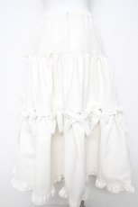 画像2: AVENCHUMU / Leather look hole ribbon skirt  白 Y-26-04-27-205-LO-SK-SZ-ZY (2)