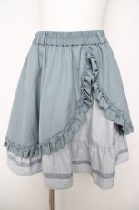 画像1: axes femme / フリルフレアスカート M サックス Y-26-04-27-206-AX-SK-SZ-ZY (1)