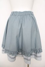 画像2: axes femme / フリルフレアスカート M サックス Y-26-04-27-206-AX-SK-SZ-ZY (2)