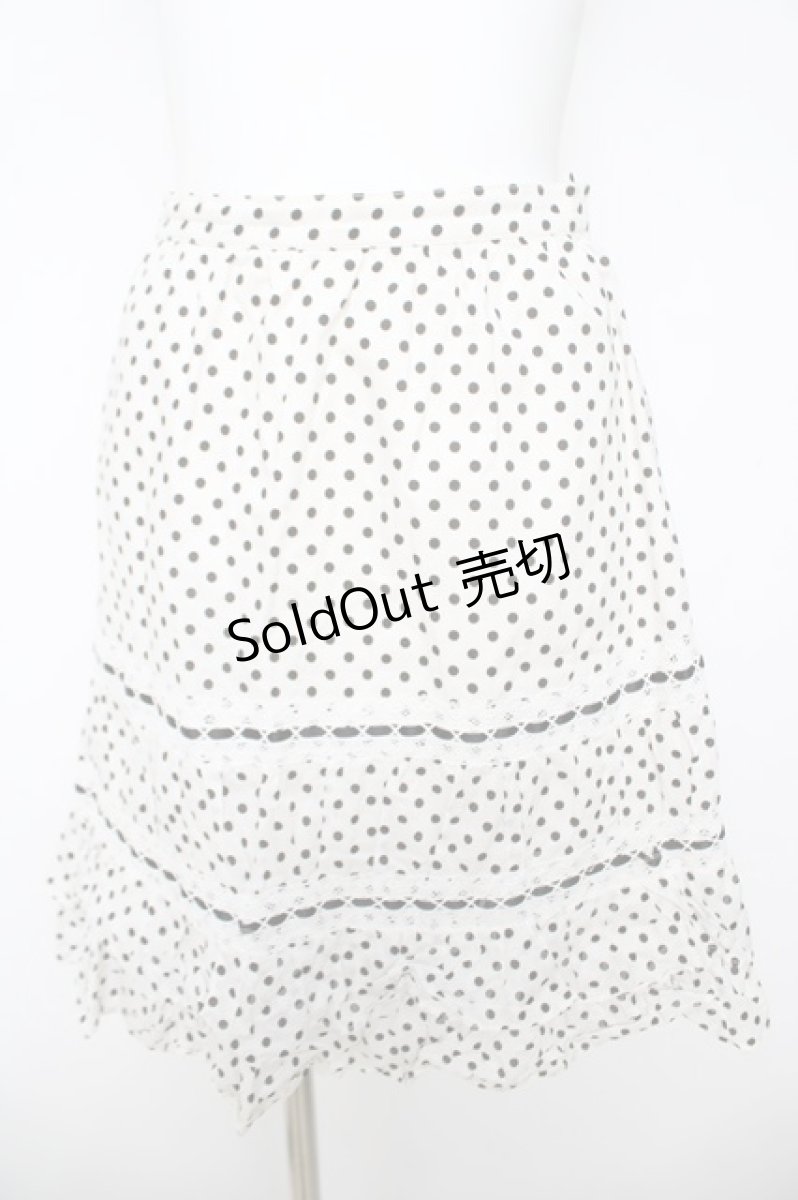 画像1: Emily Temple cute / 水玉プリントスカート  オフ白 Y-26-04-27-211-ET-SK-SZ-ZY (1)
