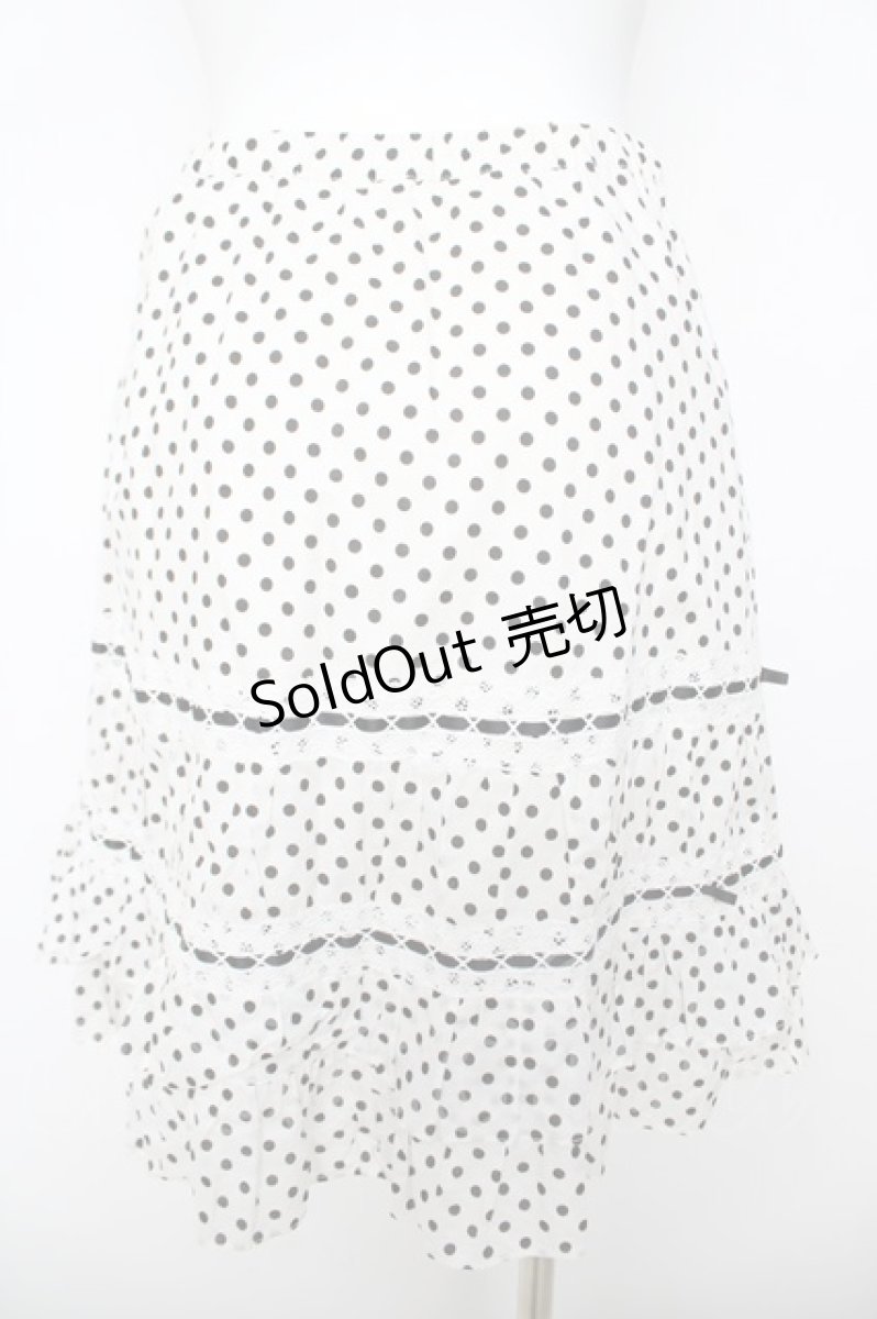 画像2: Emily Temple cute / 水玉プリントスカート  オフ白 Y-26-04-27-211-ET-SK-SZ-ZY (2)