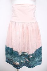 画像1: Franche Lippee / 馬車とお城柄スカート M ピンク Y-26-04-27-213-LO-SK-SZ-ZY (1)