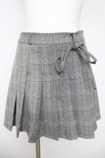 画像1: axes femme / リボンセットプリーツスカパン  グレー Y-26-04-27-221-AX-PA-SZ-ZY (1)