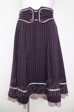 画像1: axes femme / ベルト風フィッシュテールスカート  パープル Y-26-04-27-222-AX-SK-SZ-ZY (1)