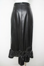 画像2: Fickle Bebe / フェイクレザースリットスカート  黒 Y-26-04-27-223-0-SK-SZ-ZY (2)