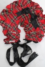 画像5: Doll Paradise / 黒リボン×チェックハーフボンネット  赤 Y-26-04-27-022-LO-AC-SZ-ZY (5)