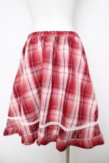画像2: Virally / 星名桜子 チェックスカート L 赤 Y-26-04-27-226-LO-SK-SZ-ZY (2)