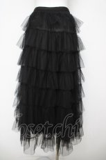 画像2: me+em select / ストラップリボンバレエコアチュールスカート  黒 Y-26-04-27-227-GO-SK-AS-ZY (2)