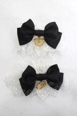 画像1: BABY, THE STARS SHINE BRIGHT / サテンリボンのチュールレースお袖留め  黒 Y-26-04-27-023-BA-ZA-SZ-ZY (1)