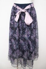 画像1: axes femme / 雪桜柄スカート F 紺 Y-26-04-27-232-AX-SK-SZ-ZY (1)