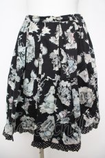 画像1: Emily Temple cute / アリスプリントスカート  黒 Y-26-04-27-237-ET-SK-SZ-ZY (1)