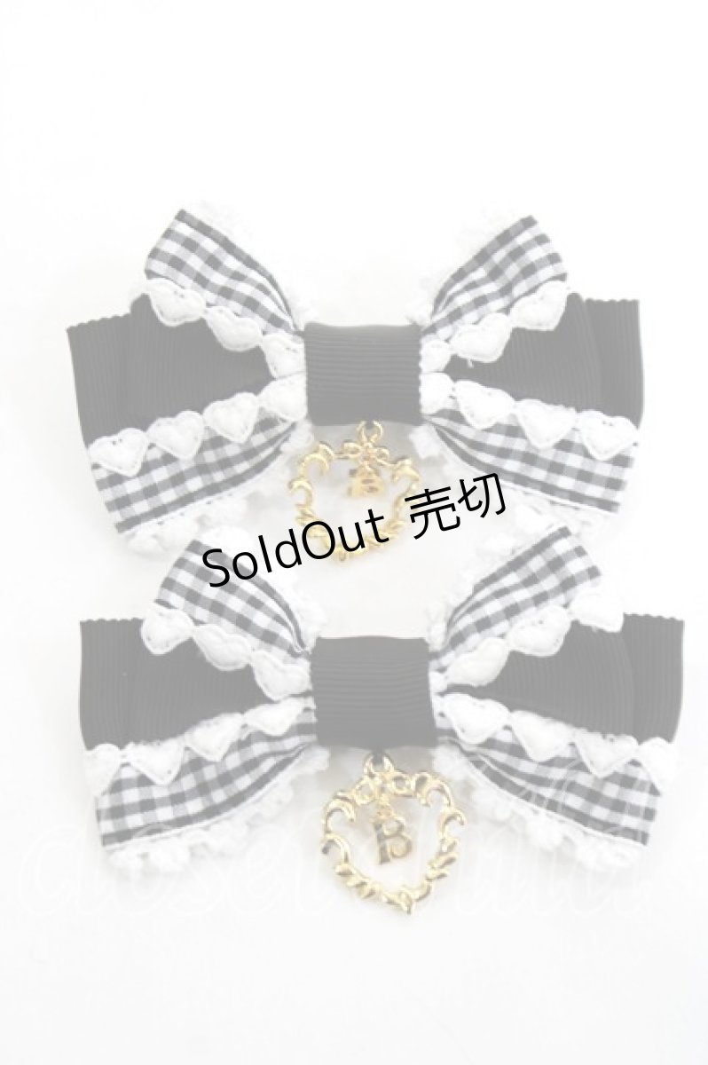 画像1: BABY, THE STARS SHINE BRIGHT / sweet my secret heart リボン  黒 Y-26-04-27-024-BA-ZA-SZ-ZY (1)