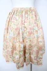 画像2: Emily Temple cute / ヴィクトリアンカード柄スカート  ワイン Y-26-04-27-241-ET-SK-SZ-ZY (2)