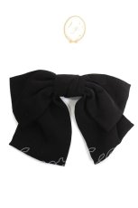 画像1: F＆A / リボンバレッタ  黒 Y-26-04-27-027-LO-ZA-SZ-ZY (1)